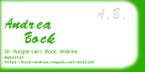 andrea bock business card